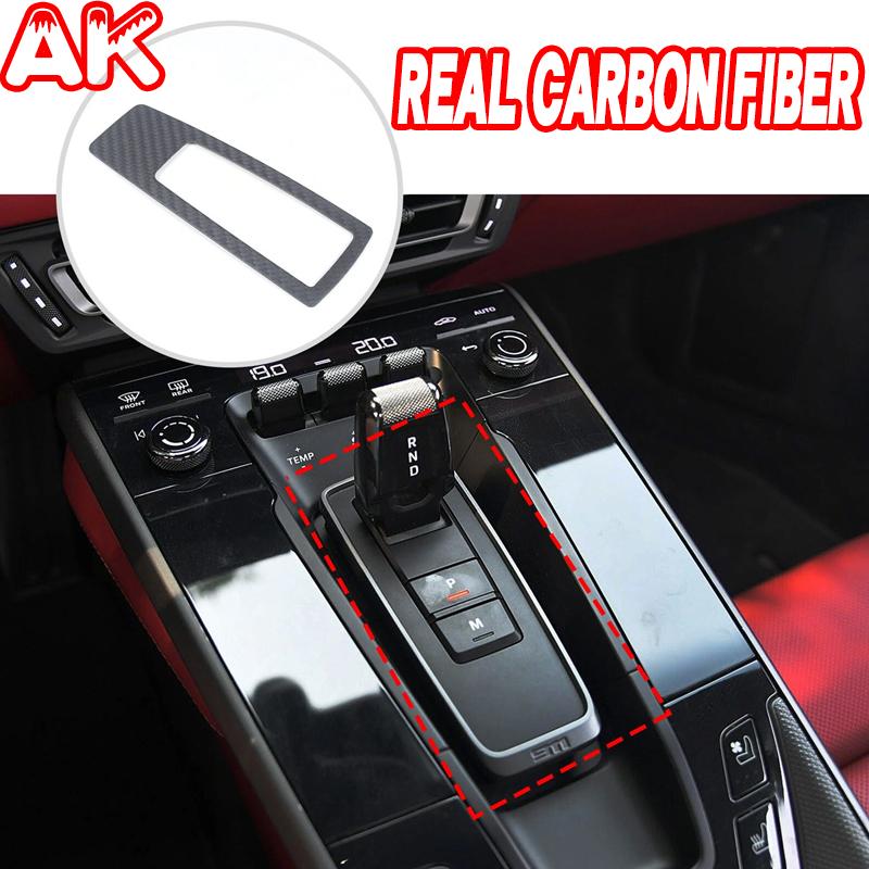 LHD/RHD Real Carbon Fiber For Porsche 911 992 GT3 2019-2027+ Car Center Gear Shift Cover Car Interior Accessories 1PCS