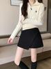 Plus Size Women's High-Waisted Thickened A-Line Skirt Pants for Autumn/Winter