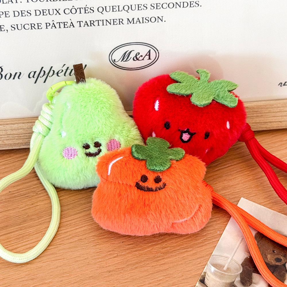 Cute Fruit Plush Pendant - High-Quality Bag Decoration and Keychain Doll Toy