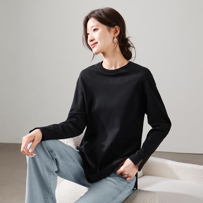 SOFSIL Women s Loose Solid Long Sleeve T-Shirt L