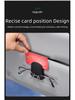 Leather Car Sun Visor Sunglasses & Card Holder with Coin Clip
