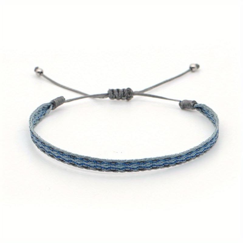 Boho Handmade Woven Ribbon Bracelet - Vintage Korean Japanese Style, Perfect for Casual Vacation Outfits