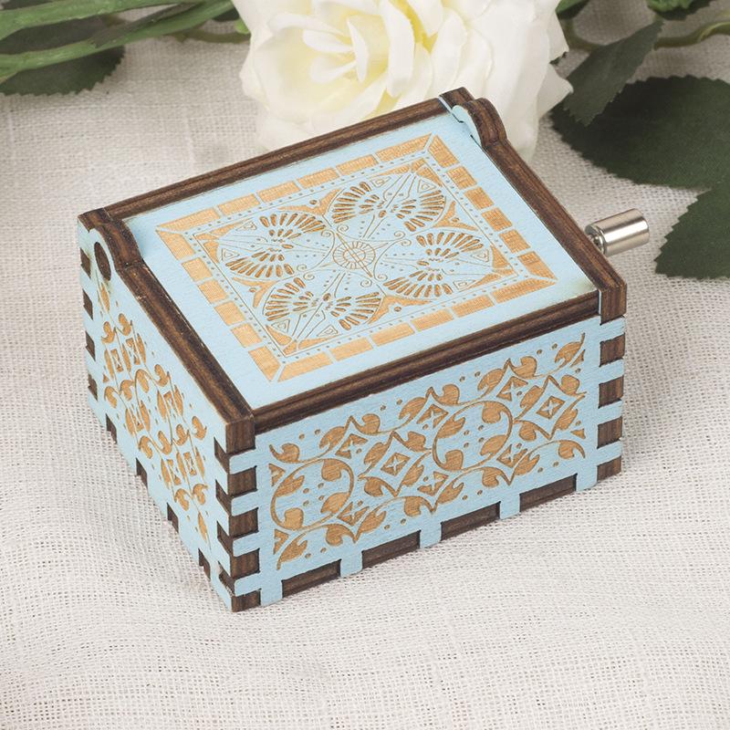 Handkurbel Harry Potter Schloss im Himmel Massivholz Spieluhr - Frohe Weihnachten für Alice