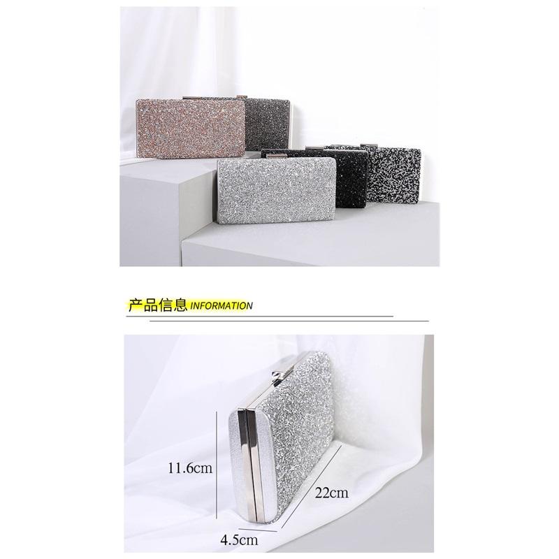 Glitter rhinestone Korean style simple high-end dinner bag hand-held one-shoulder cross-body bag for women banquet dress bag