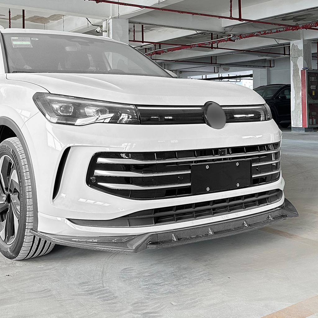 Car Front Bumper Lip Spoiler Diffuser Splitters Body Kit Aprons Cover Guard Trim For VW Tiguan MK3 Standard Edition 2024+