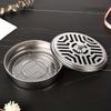 Mosquito Coil Holder Metal Mosquito Repellent Coil Holder with Lid Portable Incense Coil Burner for Outdoor Camping Patio Party