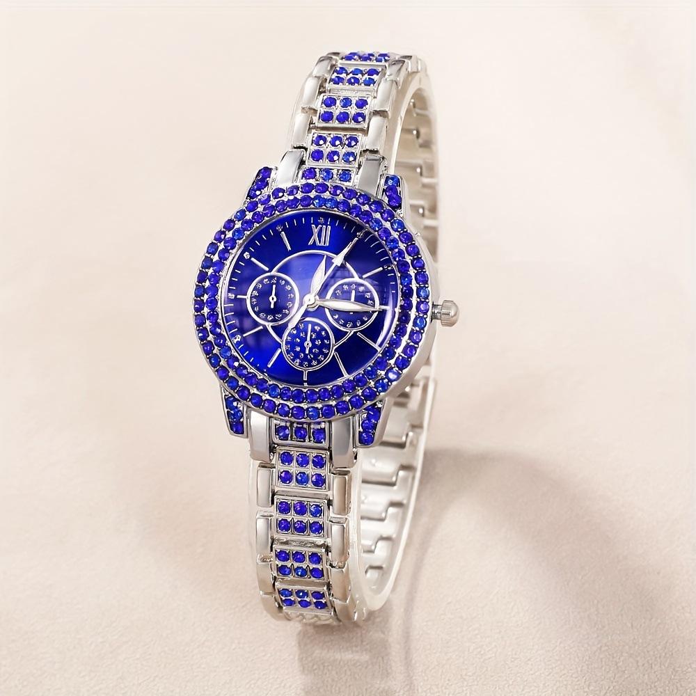 Full Diamond Luxury Bracelet Watch Set Ladies Time Quartz Watch Exquisite Five-piece Set