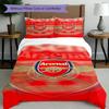 3pcs Duvet Cover Set (1*Duvet Cover + 2*Pillowcase, Without Core),football team Print Bedding Set, Bedroom Decor, All‑Season, Birthday Gift