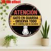 Vintage Cat Metal Wall Sign In Aluminum Plaque Funny Home Office Gift Decor