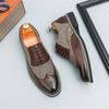 2025 Plus Size Pointed Toe Leather Brogues: Versatile European Style Formal & Casual Men's Shoes