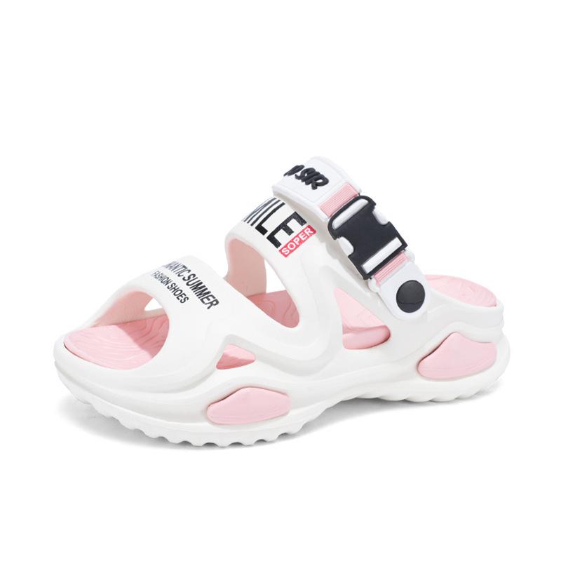 Thick-soled heightening slippers, non-slip one-word drag for summer wear, beach sports driving, dual-purpose beach sandals