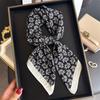 Classic Cashew Imitation Velvet Herringbone Pattern Cotton and Linen Small Square Scarf Silk Scarf Headscarf Shawl Sun Protection Scarf Women's Scarf