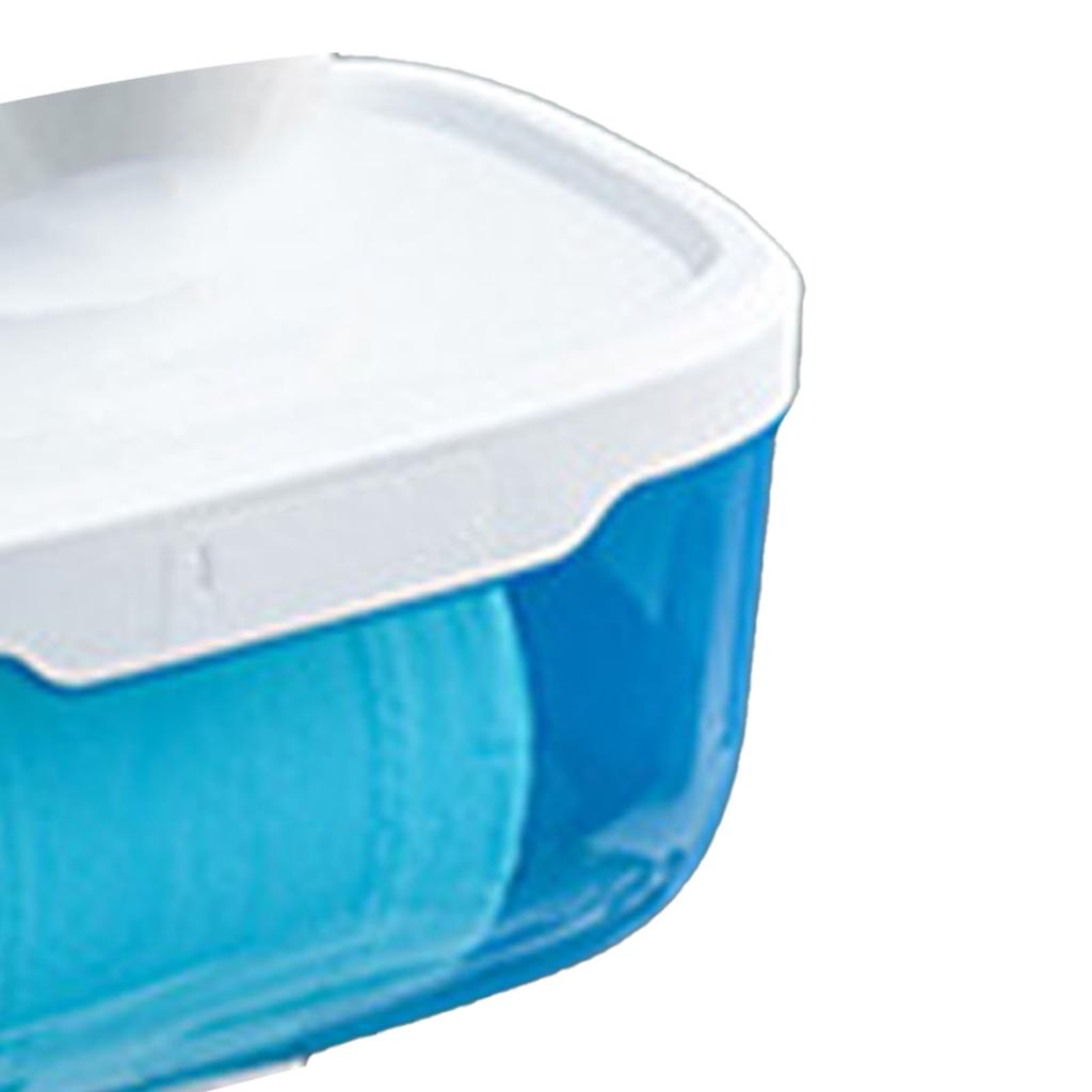 Porta Fazzoletti da Parete Senza Fori Toilette Trasparente Semplice Impermeabile Blu