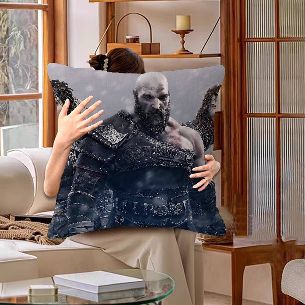 God Of War Video Game Pillow Gift Home Office Decoration Pillow Bedroom Sofa Car Cushion Coverpillow Case