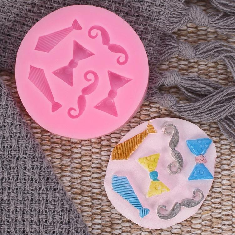 Bowtie Mustache Silicone Molds Nonstick Fondant Cake Molds Cake Decorating Tool for Truffles Cheesecakes Easy To Clean