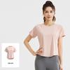 2026 Women's Breathable Mesh Yoga Top - Loose Fit Short Sleeve for Summer Running and Fitness