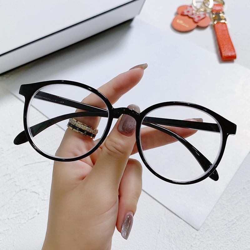 Ultralight Mustard Tea Retro Round Frame Anti-Blue Light Glasses for Women & Men’s Myopia, Small Frame