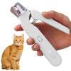 2 In 1 Electric Nail Clippers with LED Visual Nail Sharpener Stainless Steel Pet Claw Grooming Scissors Pet Supply