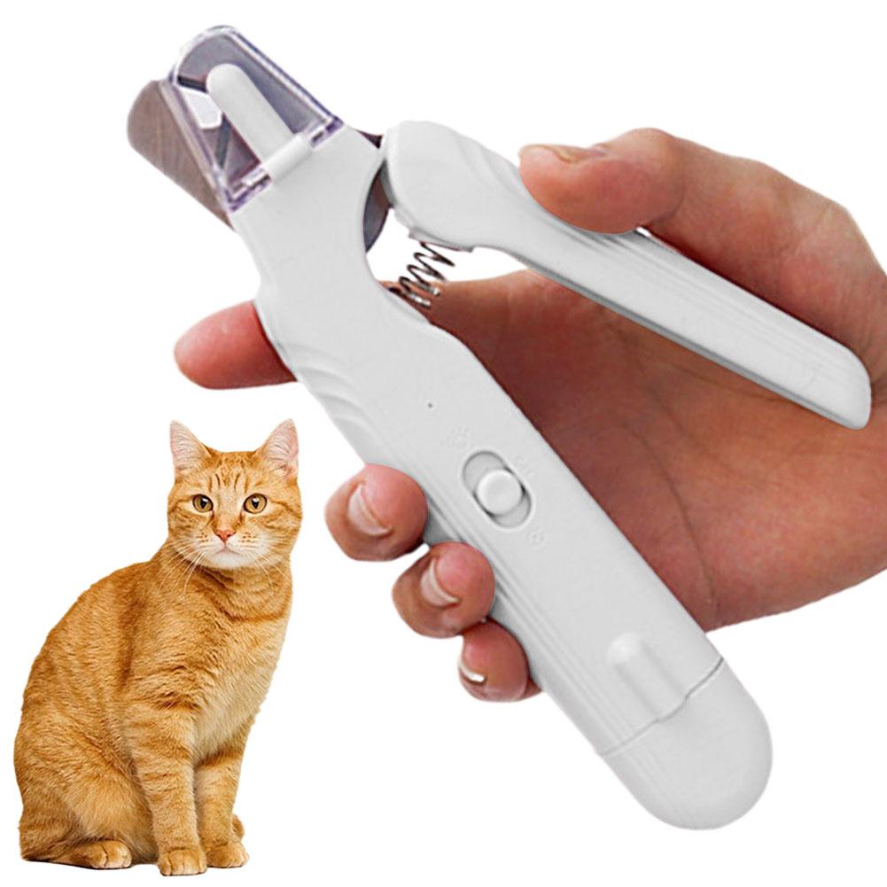 2 In 1 Electric Nail Clippers Anti Splash Universal Nail Cutter Safety Lock Pet Claw Grooming Scissors Pet Supply
