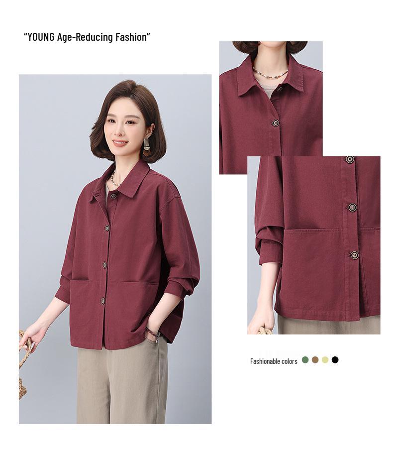 Women's Casual Spring 2025 Fashionable Two-Piece Set - Age-Reducing Outfit for Moms