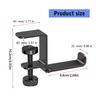 Metal Earphone Holder Under Desk Headphone Stand Headset Hanger with Adjustable Clamp Aluminum Hook