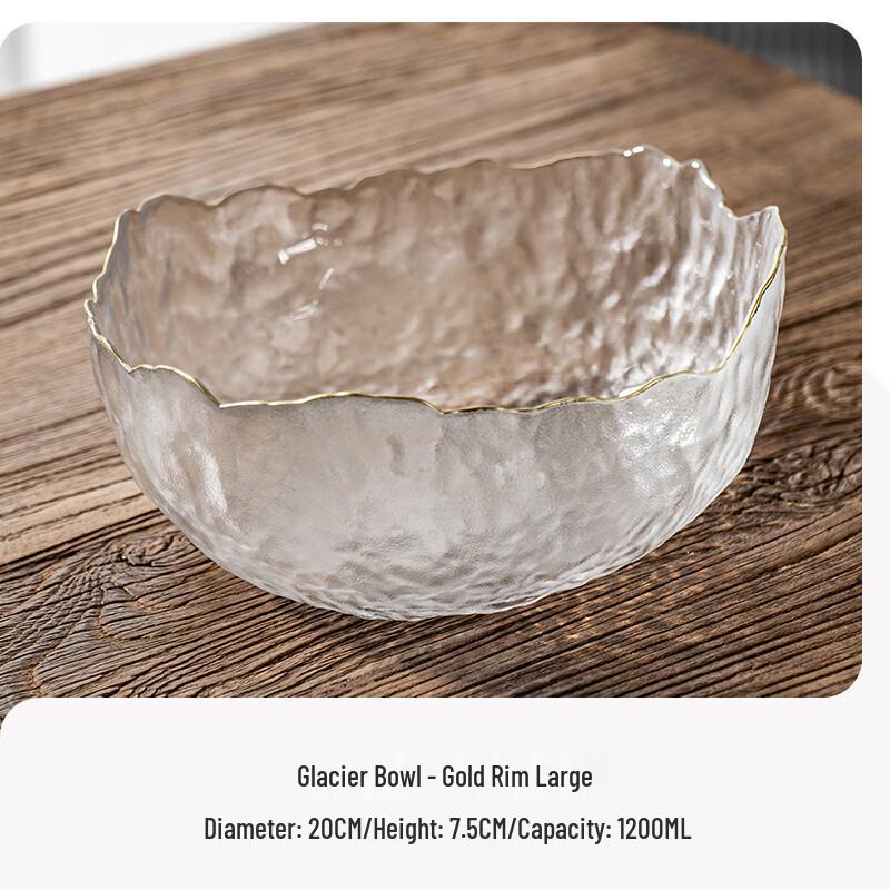 Jing Yu Heng European Style Gold Rim Crystal Glass Fruit Plate