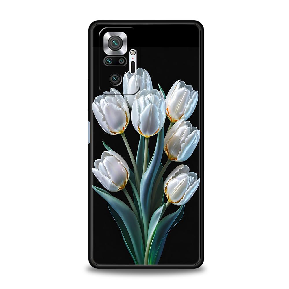Tulip Phone Case Cover for Redmi 14C 10C Note 14 13 12 10 11 Pro Plus 7 8T K40 K50 Gaming Pro Plus 5G Soft Shell Fundas Capa Bag