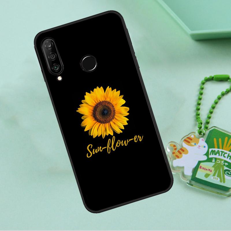 Beauty Yellow Sunflower For Huawei Nova 12i 12s 7i 8i 11i 9 10 SE Y90 Y60 Y70 Y72 Y61 Y91 P30 P40 Lite P60 Pro Case