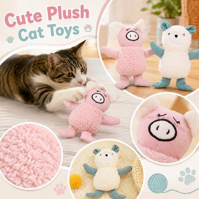 Plush Catnip Cat Toy Durable Soft Squeaky Stuffed Animal Pet Chew Toy for Cats and Kittens Interactive Plush Toy