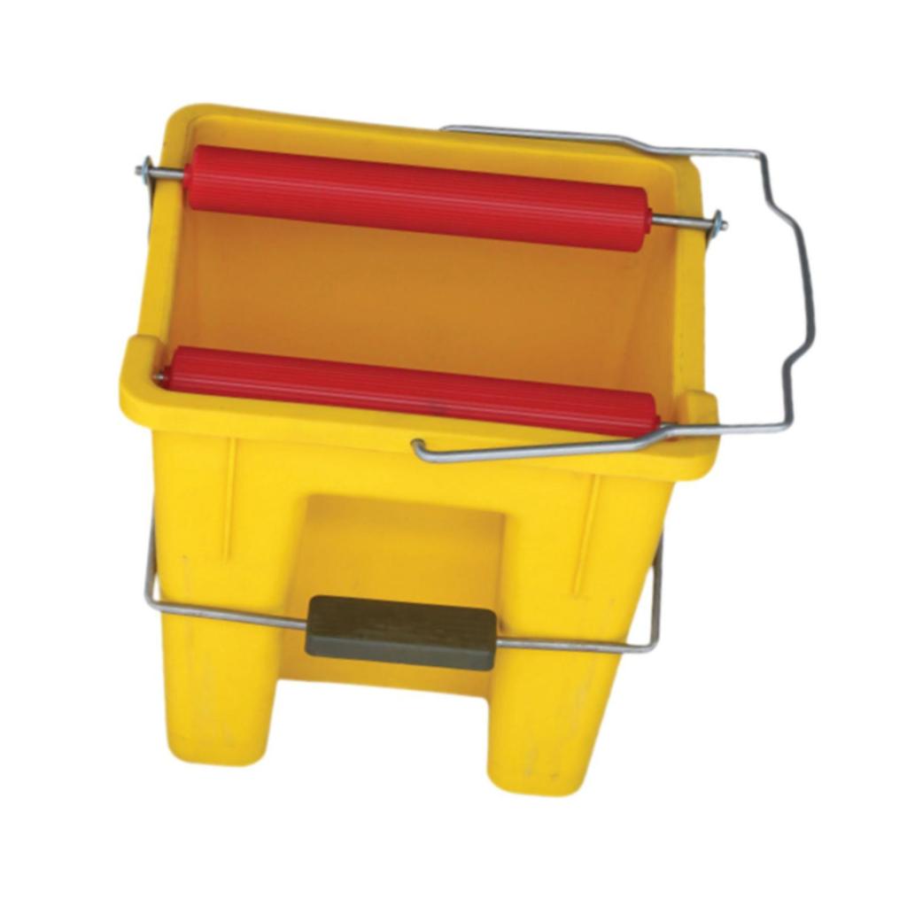 Foot Pedal Mop Bucket Easy to Use with Handle for Cleaning Indoor Hiking Yellow