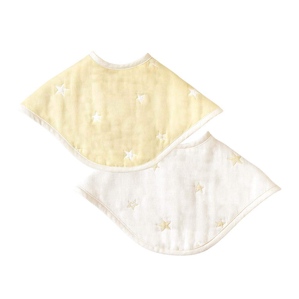 10mois Fluffy Gauze Set of Ecru (Dimowa) (6-ply Gauze) 2-way Bib, 2,