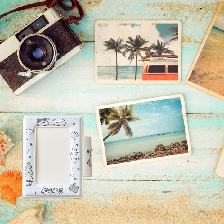Elegant 3Inch Photo Album Cartoon Pattern Design with 32 Pocket Mini Idol Photo Card Binder for Travel and Everyday Use