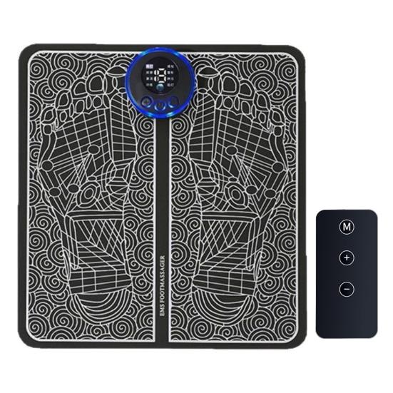 Foot Massage Pad with Remote Control Multiple Modes Foot Massager for Leg Muscle Relief Portable USB Rechargeable Smart Foot
