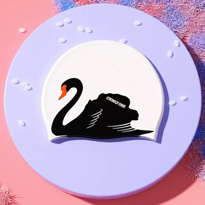 Adult Swim Caps, Silicone Waterproof Comfortable Swimming Cap for Women, Long and Short Hair