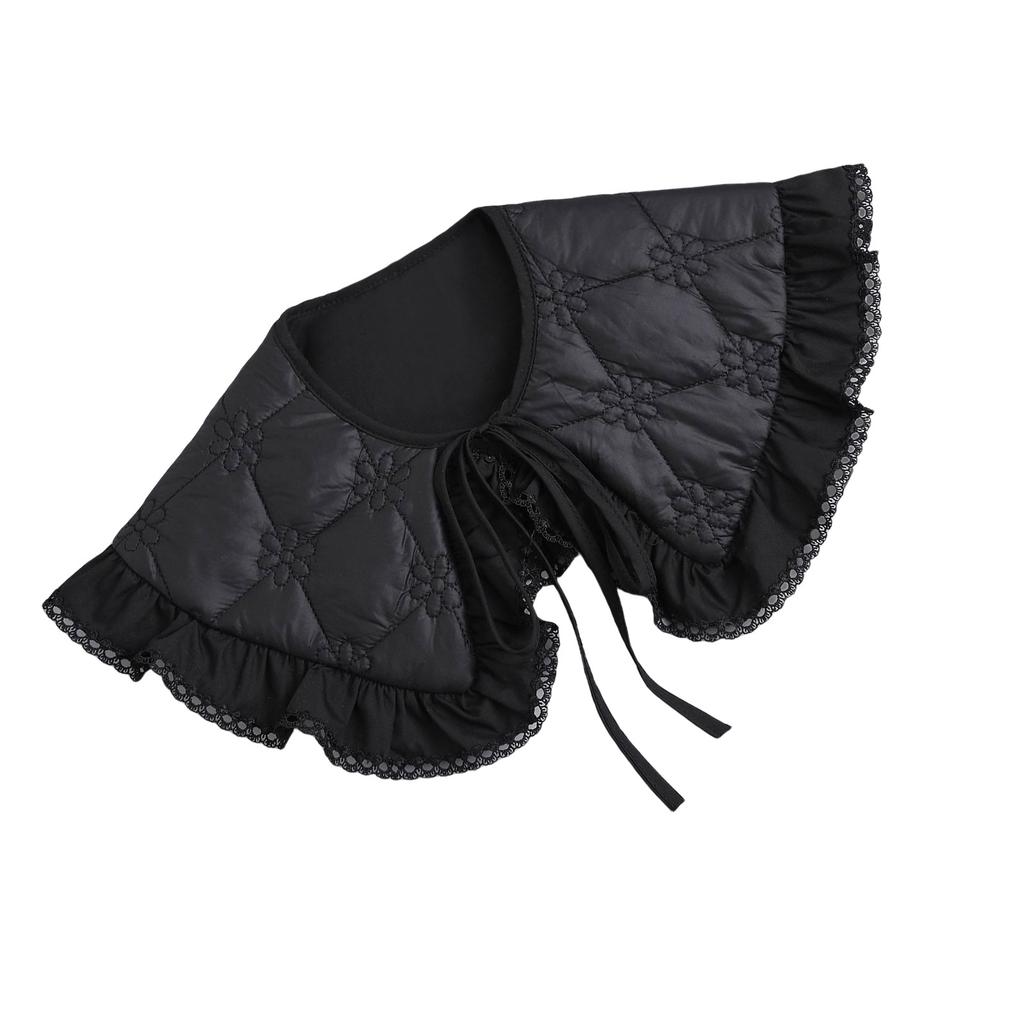 Decorative Sequins Quilted Cape False Collar for Stylish Ladies Elegant Ruffled Lace Shawl Wrap for Parties and Weddings