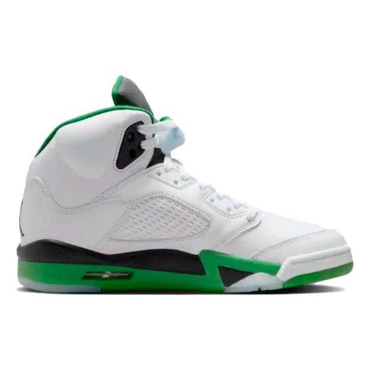Air Jordan 5 Retro Lucky Green Women Sneakers White Black Ice-Blue DD9336-103