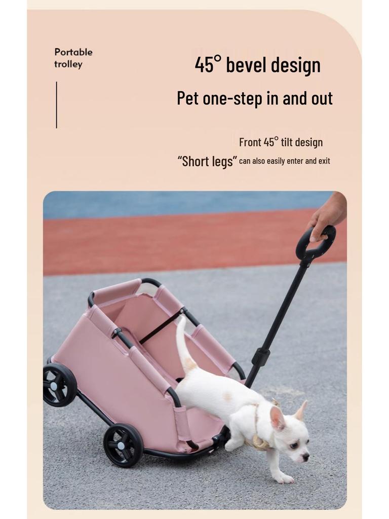 Lightweight Foldable Pet Stroller for Dogs and Cats
