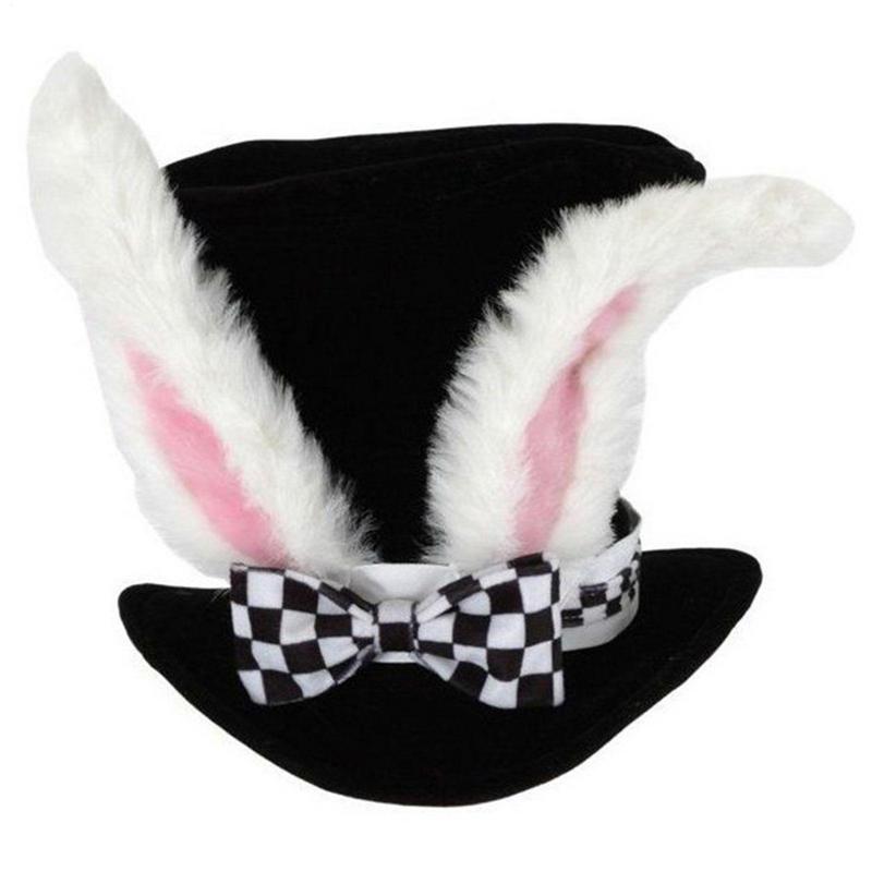 Easter Hat Cosplay Holiday Party Decorative High Hat with Ears Velvet Rabbit Ear Party Hats Ears Crazy Hat Costume Accessories