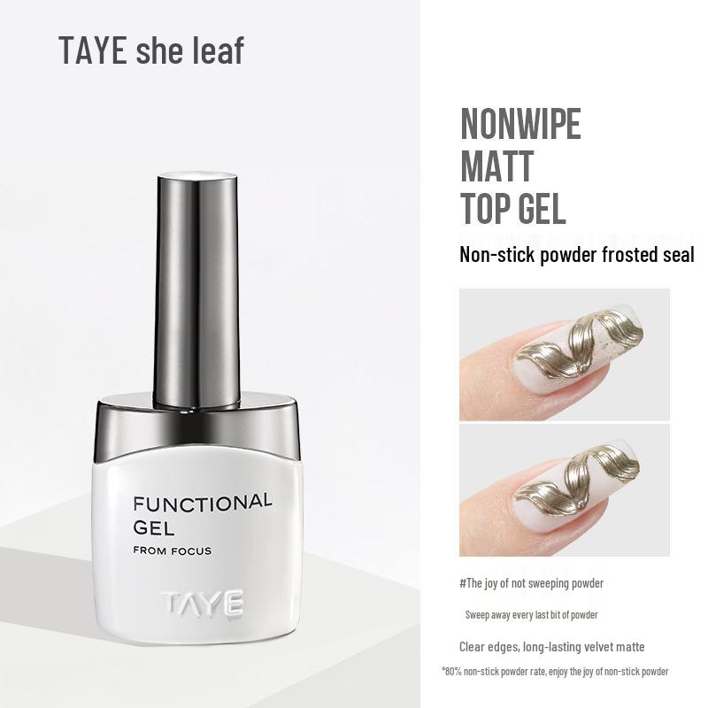 She Leaf Nail Base & Top Coat Set: Crystal Plating, Matte Finish, Builder Gel, Peel-Off Polish