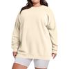 Plus Size Sweatshirt For  Women Oversized Crewneck Long Sleeve Pullover Tops