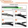 3PCS Car Wiper for SEAT Ibiza 6L 2006-2008 Front Rear Windshield Four Seasons durable Accessories 2006 2007 2008