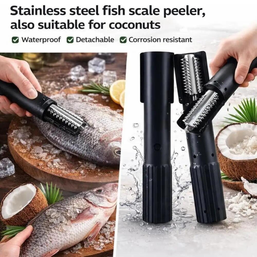 Portable Electric Fish Scraper Waterproof Fish Scale Remover Fish Scale Cleaner USB Rechargeable Fish Scale Knife Seafood Tools