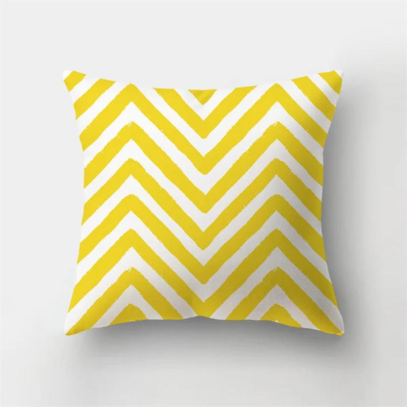45x45cm Fashion Yellow Pillowcase Cartoon Sun Duck Animal Flower Plant Cushion Cover Sofa   Home Decoration