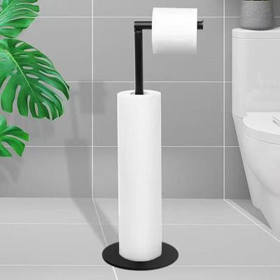Rutschfester freistehender Toilettenpapierhalter Rostfreier Badezimmer-Taschentuchständer Haushaltswaren