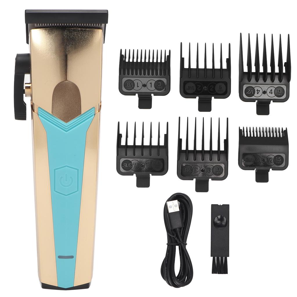 Men Hair Clipper Professional Home Salon Rechargeable Hair Trimmer Grooming Tool with Guide Combs