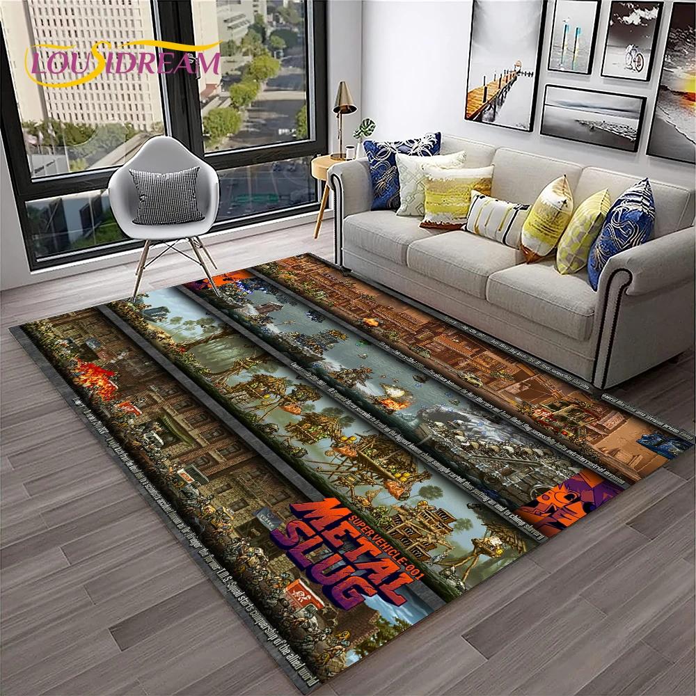Cartoon Metal Slug Gamer Retro Game Carpet Rug for Home Living Room Bedroom Sofa Doormat Decor,kids Area Rug Non-slip Floor Mat
