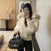Big fur collar hooded short cotton-padded women's winter new thickened cotton-padded jacket slim-fitting cotton-padded jacket