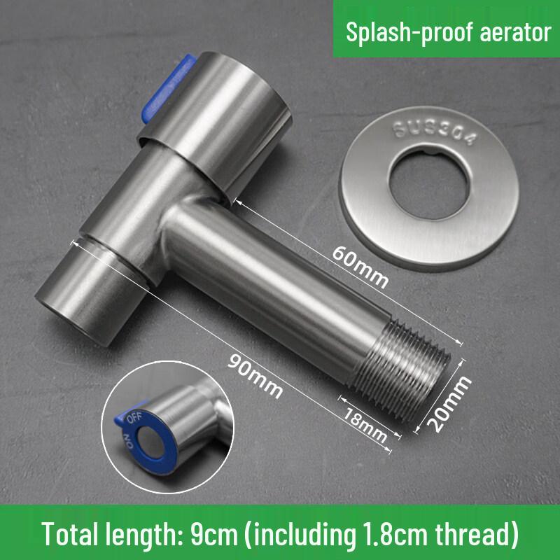 TLXT Stainless Steel Washing Machine Faucet with Anti-Splash Nozzle