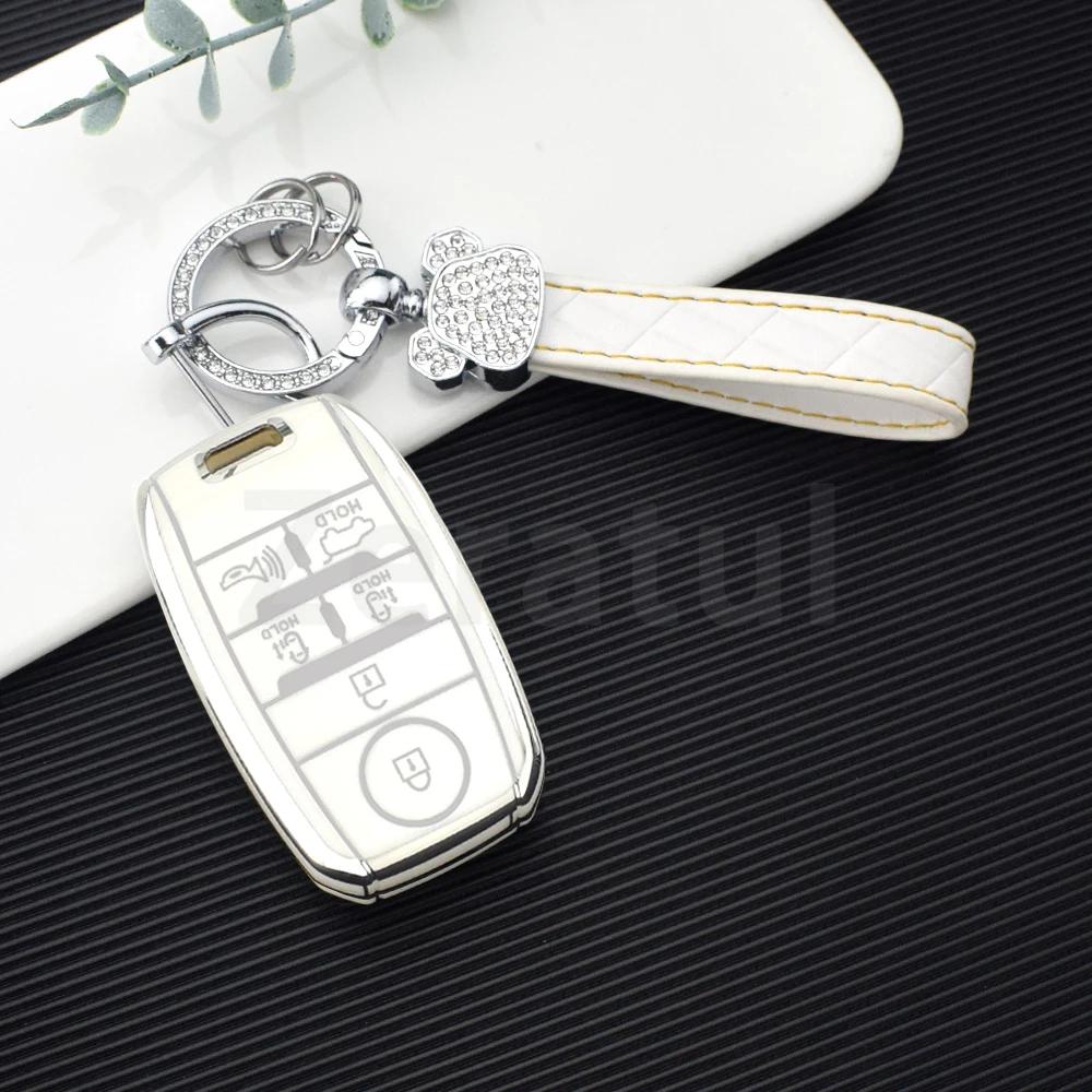 5/6 Buttons Tpu Car Key Case Cover For Kia Sorento Sedona Sportage Grand Carnival K5 Kx3 K4 Auto Shell Fob Holder Accessories