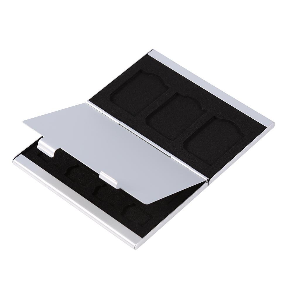 12 Slots Aluminium Box Case For   Card And TF Card Holder(Black)